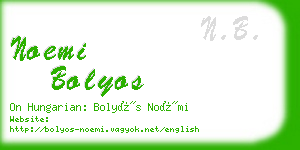 noemi bolyos business card